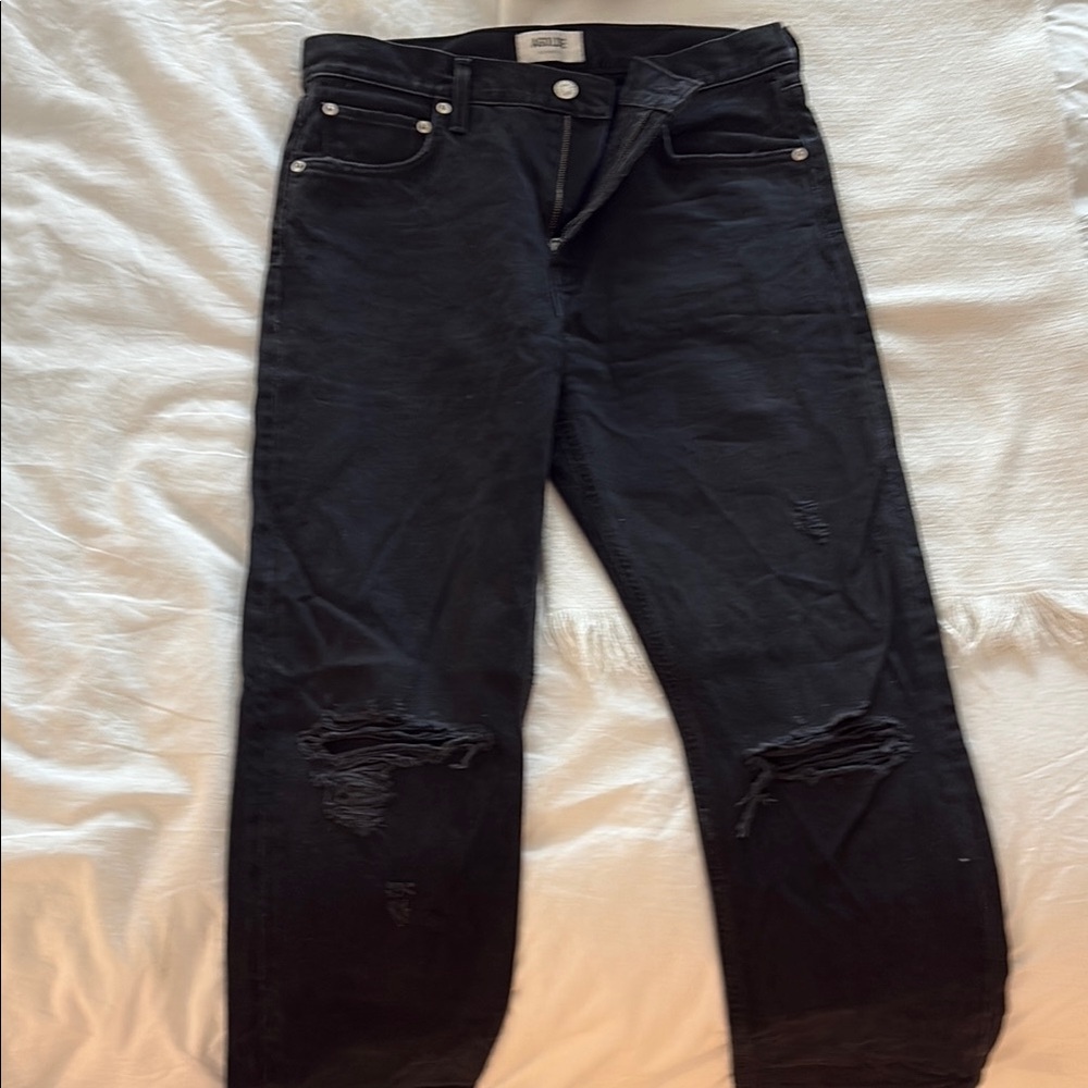 Lightly worn agolde black jeans